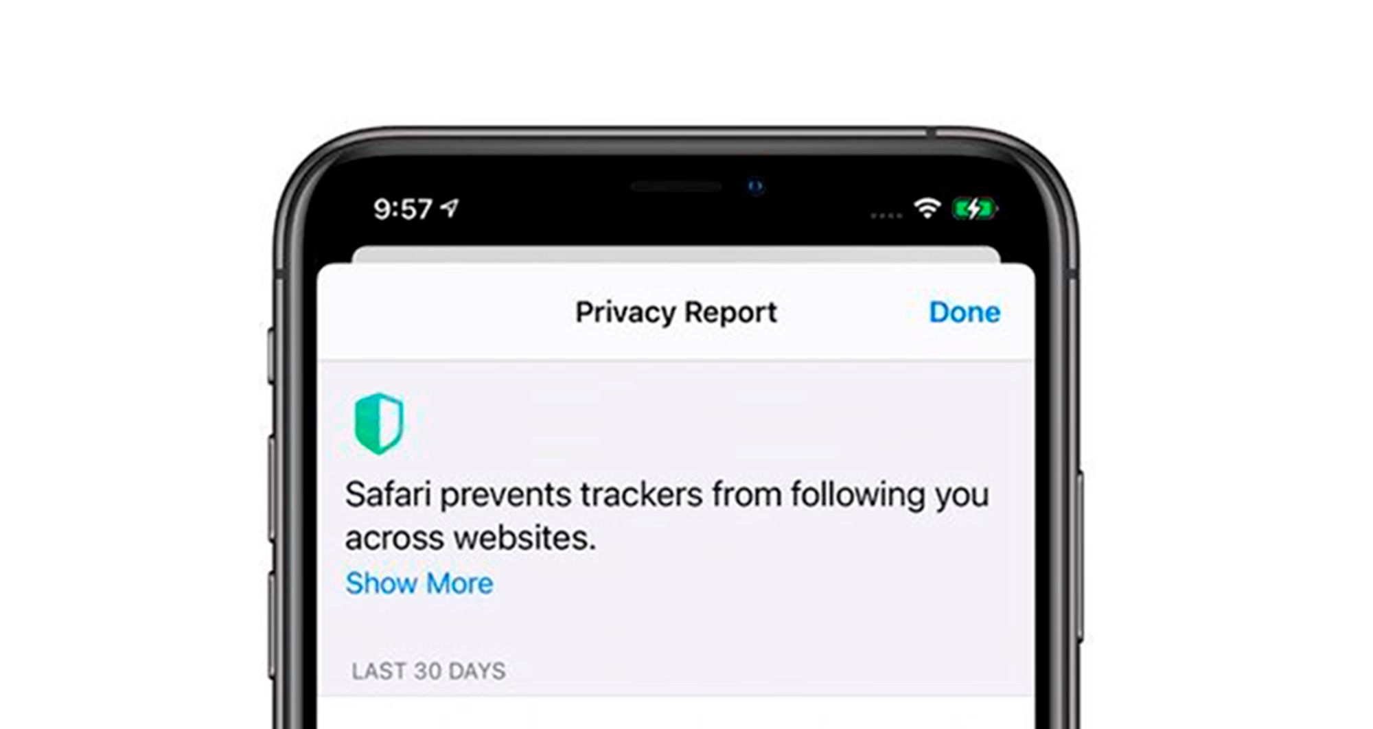 Отчет о конфиденциальности Safari