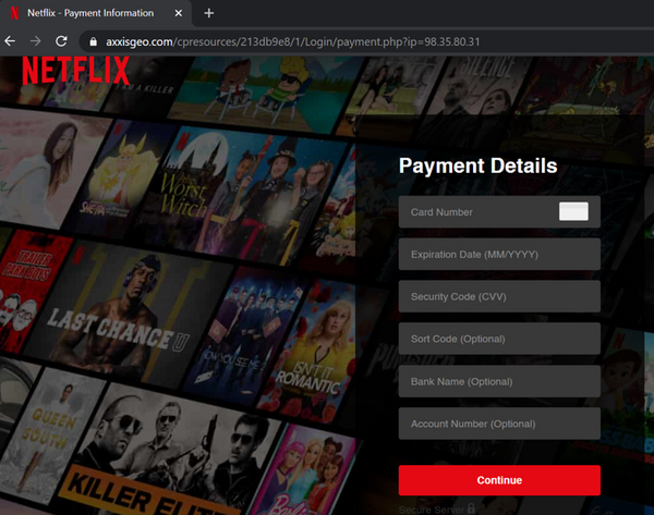 Как хакеры воруют данные карт через Netflix и Captcha